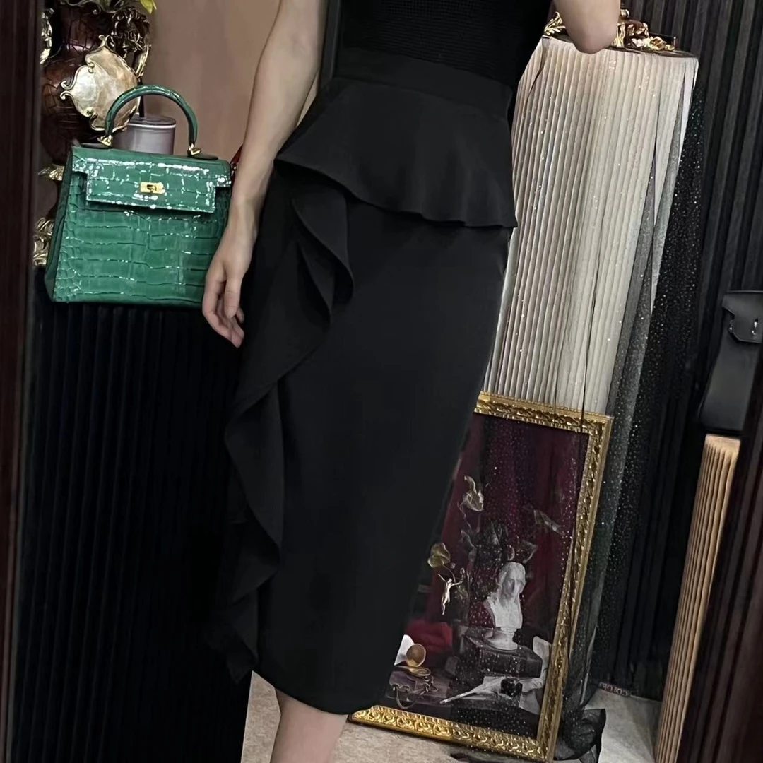 精致荷叶花边一步裙（特价处理）