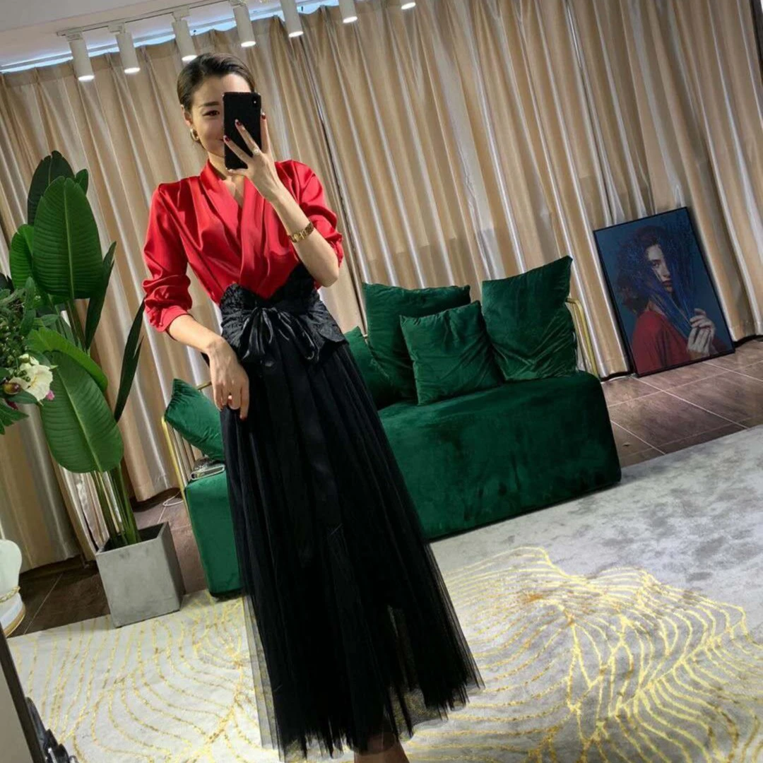 曹掌柜曹掌柜V领衬衣显瘦气质精品女装直播上衣高级感小众衬衣