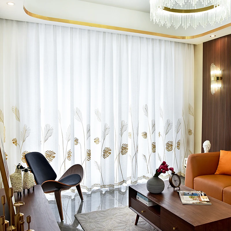 窗纱飘窗卧室客厅阳台透光微透人纱窗帘隔断遮阳帘免打孔网红爆款