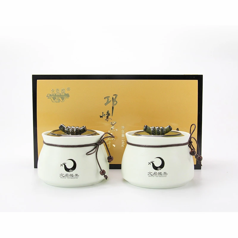 文君牌邛崃黑茶  天问240g陶瓷罐礼盒装