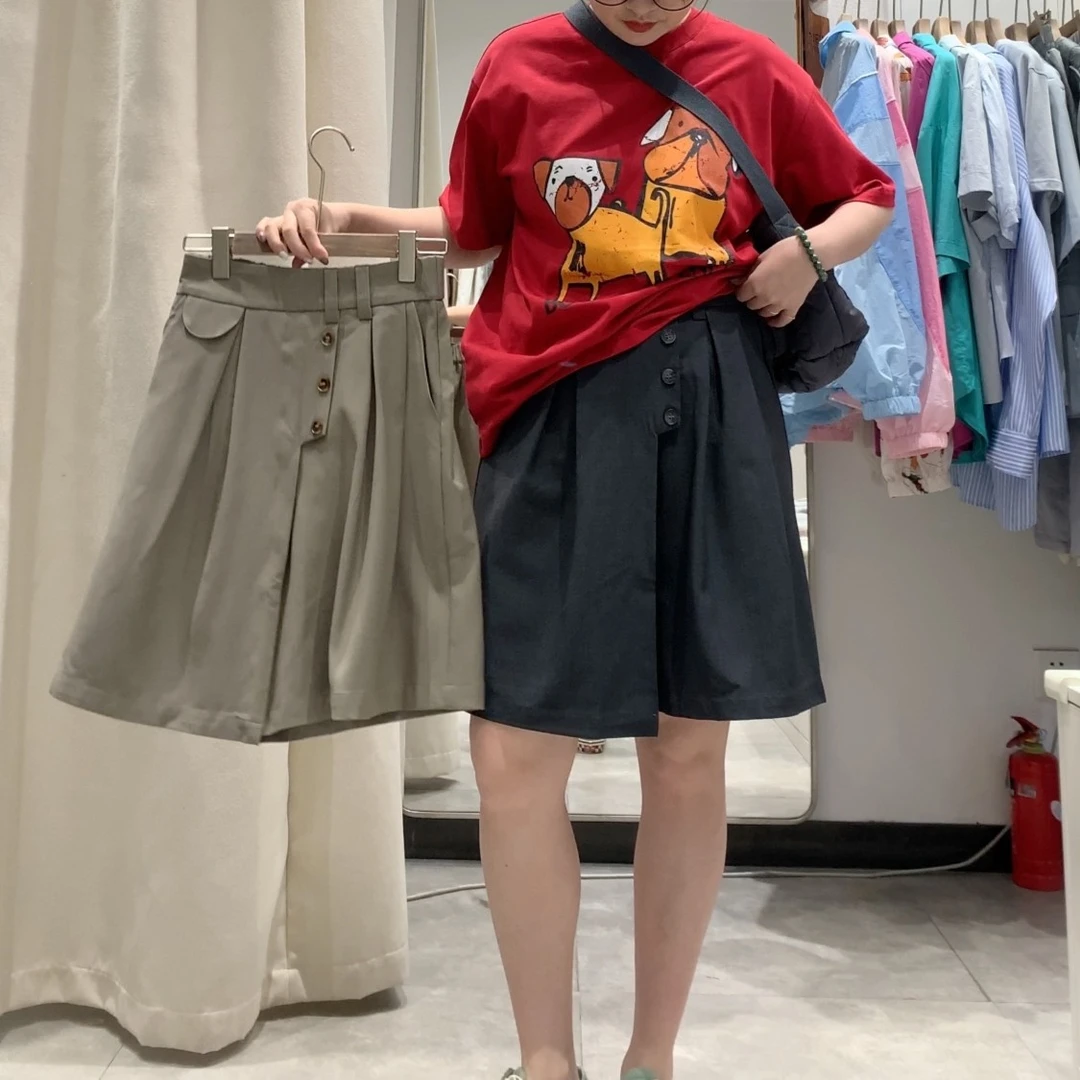 半松紧腰气质裤裙