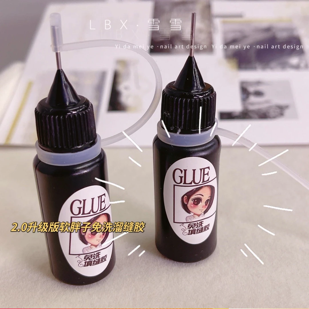 拍一发二软胖子免洗溜缝胶 超结实美甲胶
