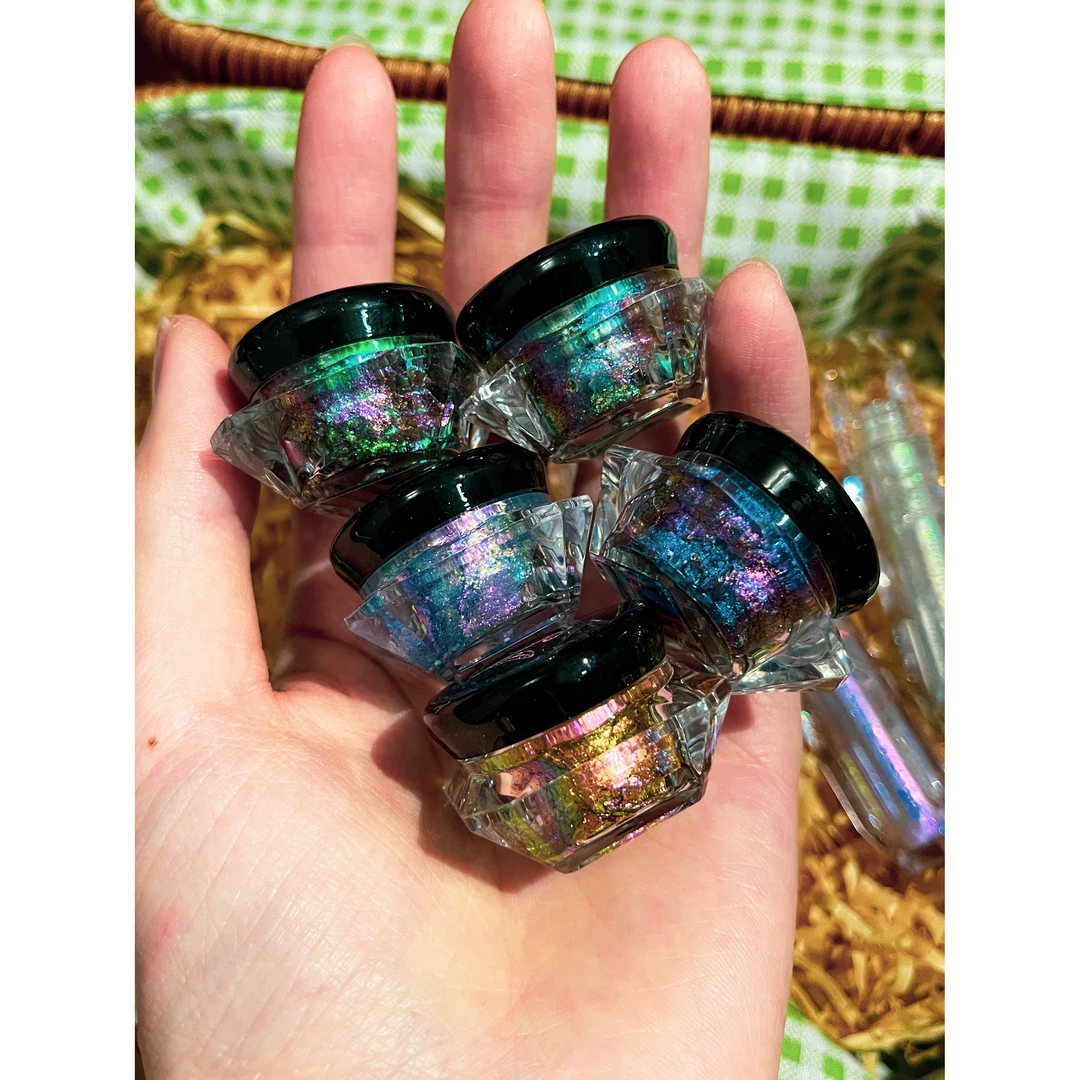 国货 Shellwe Makeup 防水速 糖果纸变色龙鳞片 云母眼影 眼影膏
