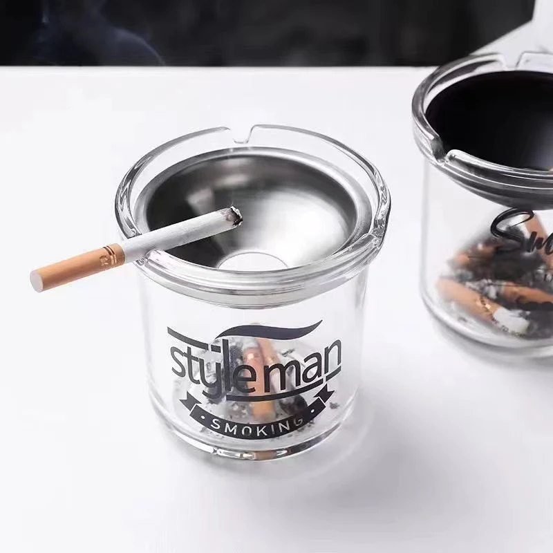 【新疆包邮-快速到家】防飞灰无铅玻璃烟灰缸