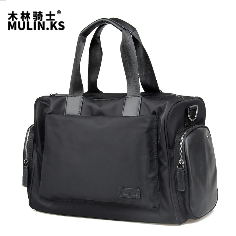 短途旅行包男出差旅游 商务手提行李包大容量运动包男帆布牛津布