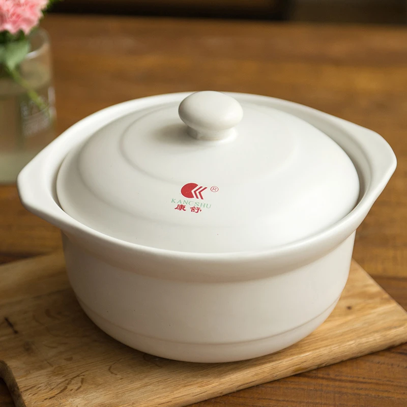 康舒耐高温瓷煲明火大容量砂锅炖锅陶瓷煲煮粥煲汤炖菜煲仔饭沙锅