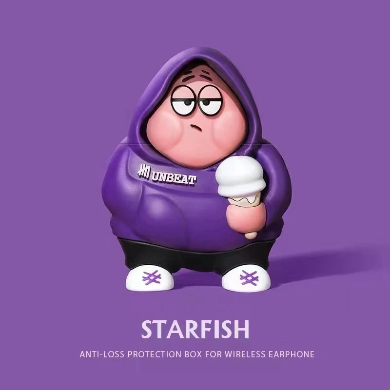 卡通派大星适用红米buds4Pro耳机保护套Redmi Buds4Pro硅胶软壳潮