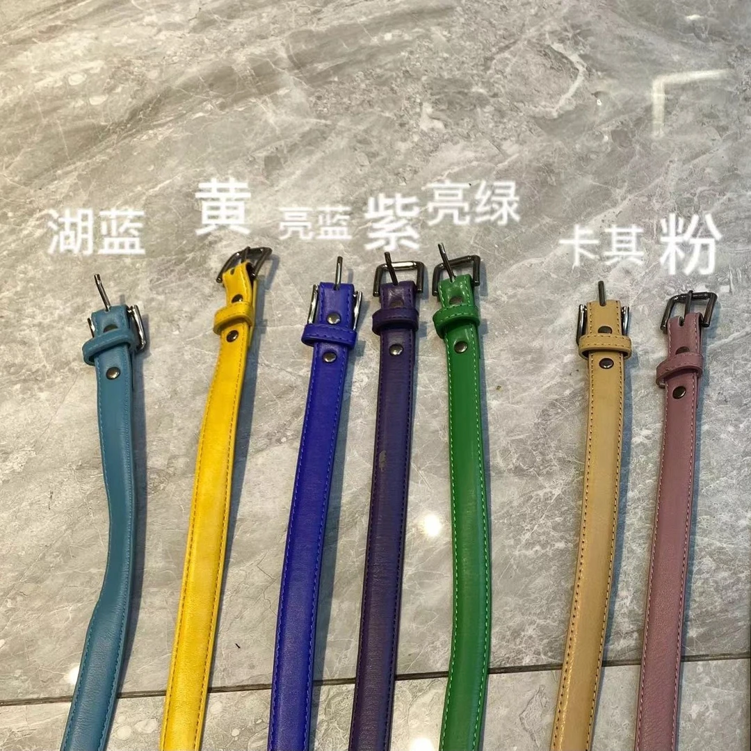 [小纪服饰专属]---新款时尚百搭女士腰带简约湖蓝欧美休闲