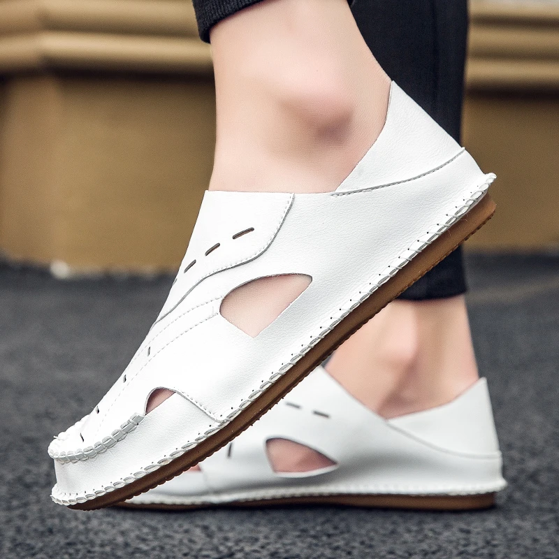 男鞋时尚凉鞋男士洞洞鞋软底沙滩潮流夏季新款包头青年外穿土凉鞋