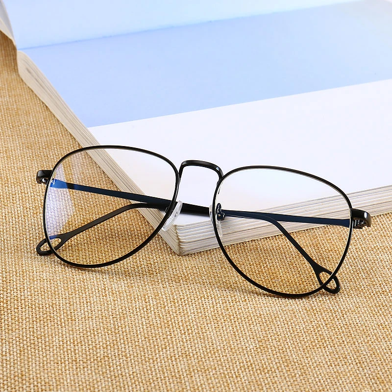 网红达人同款眼镜男抗蓝光无度数素颜镜圆脸显瘦大框可配近视眼睛