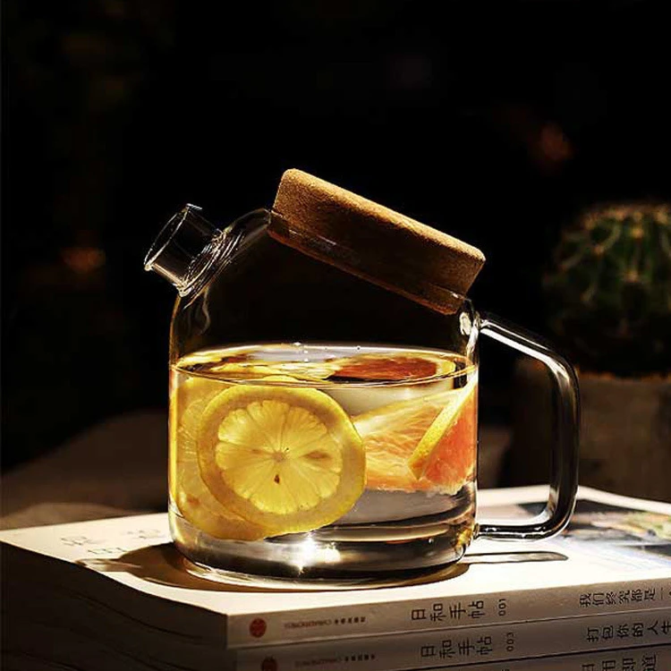 高硼硅玻璃凉水壶耐热防爆大容量家用耐高温简约水壶凉水壶大容量