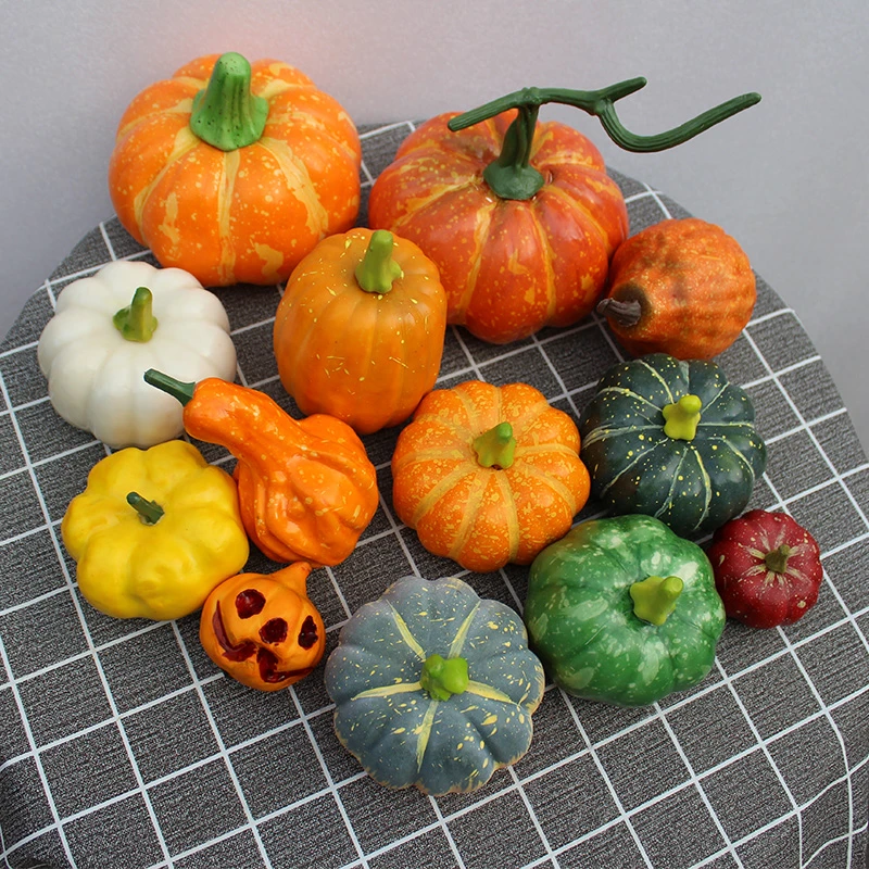 仿真蔬菜模型 水果店装饰 教学启蒙道具  复活节鬼脸小南瓜