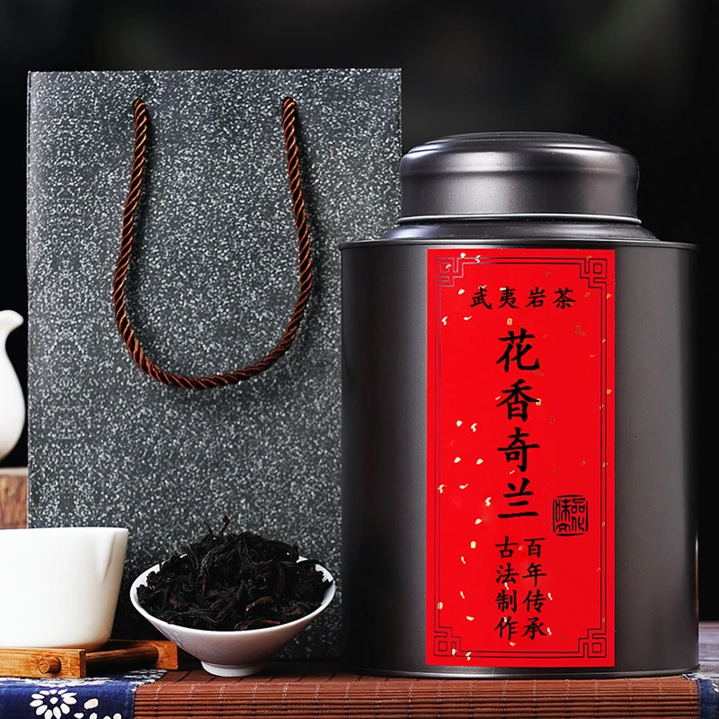 花香奇兰大红袍茶叶特级正宗500g散装铁罐装武夷岩茶乌龙茶礼盒装