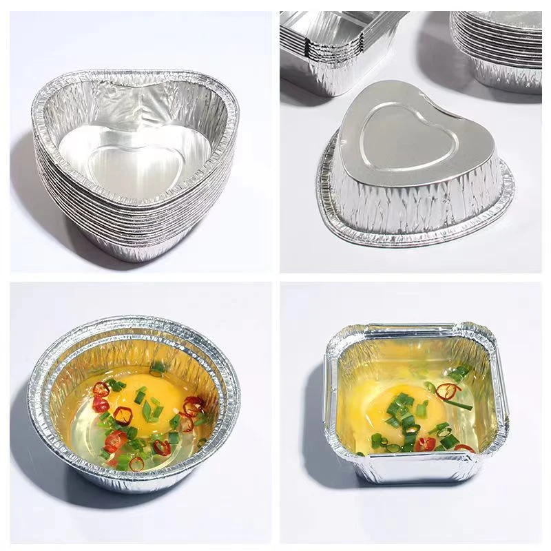 烤鸡蛋商用小碗烤箱烘焙心形铝箔碗空气炸锅耐高温烧烤用工具家用