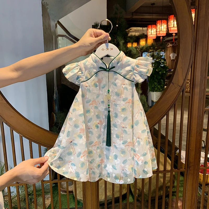 兮绯推荐77062女童超仙汉服襦裙夏中国风儿童古装连衣裙唐装古风