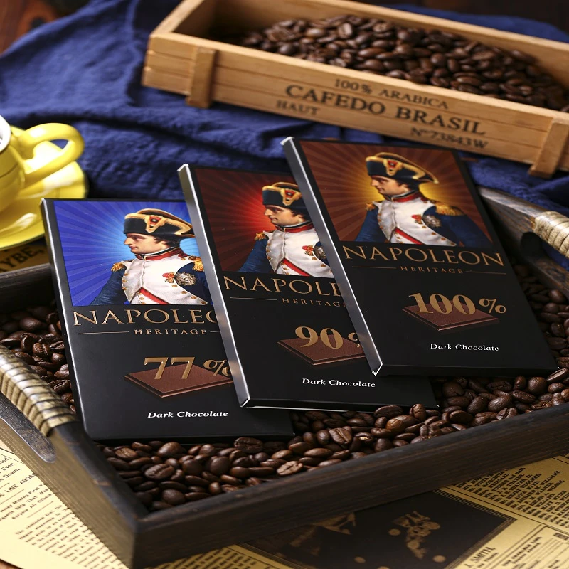 俄罗斯进口拿破仑系列黑巧  70g/块