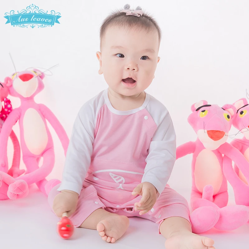 澳之叶婴幼儿连体衣长袖爬服排汗睡衣连身衣