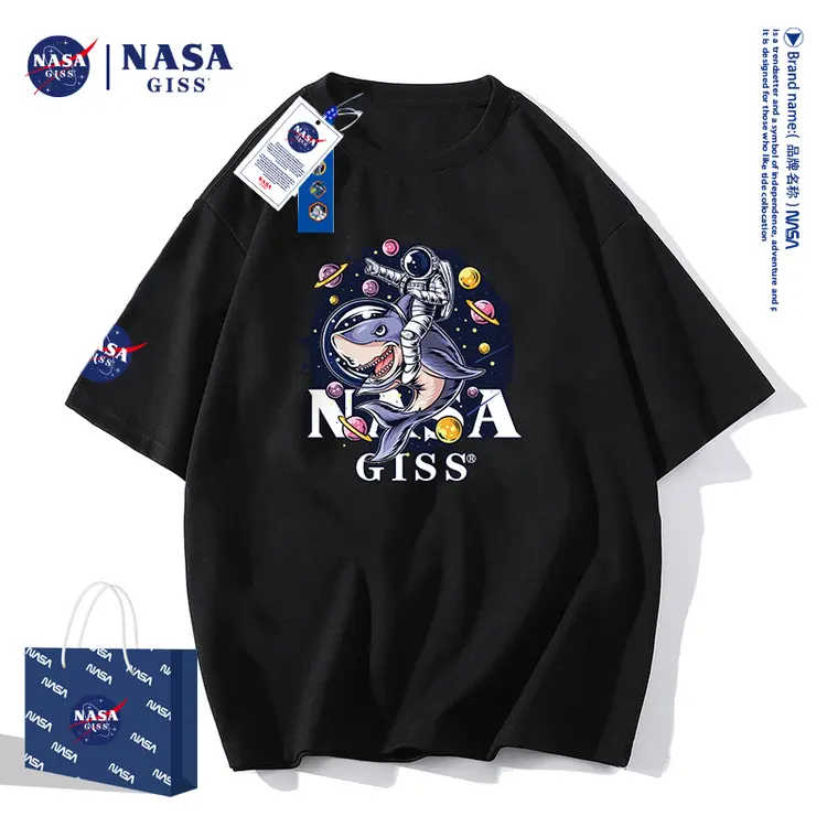 NASA GISS联名款2022新款纯棉T恤男女同款新疆长绒棉-8018