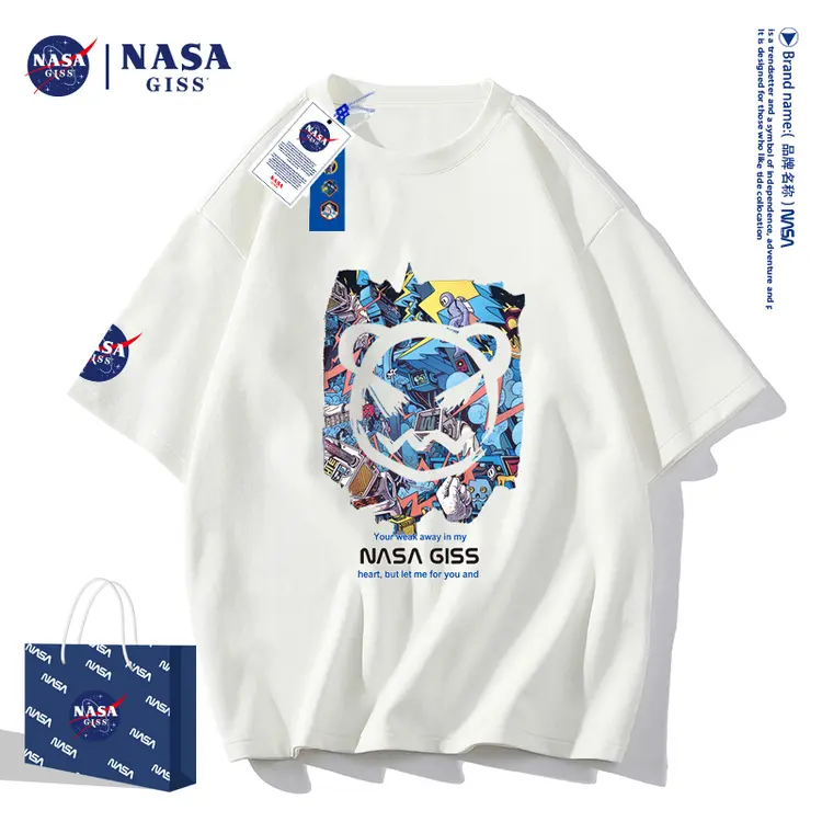 NASA GISS联名款2022新款纯棉T恤男女同款长绒小恶魔-JG