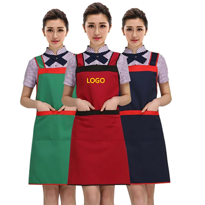 家用服务员奶茶店防水工作印字定做咖啡饭店厨房家居罩衣定制logo