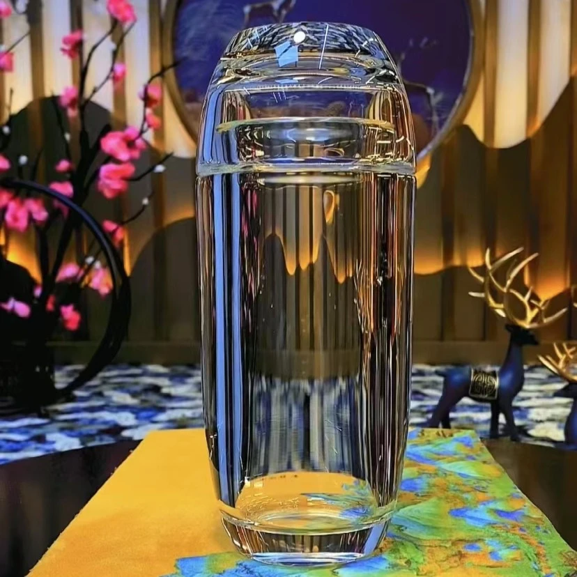 【纯水晶月牙杯】商务礼品水晶杯300ml月牙杯单层加厚纯水晶杯子