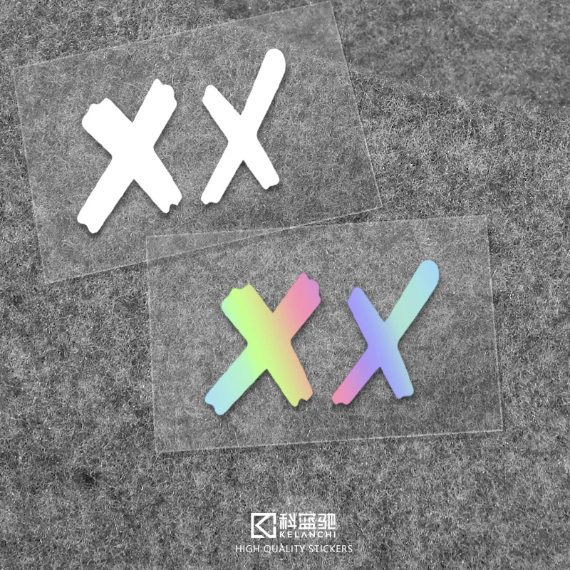 镂空车贴 XX叉叉眼汽车摩托车电动车头盔笔记本行李箱贴纸