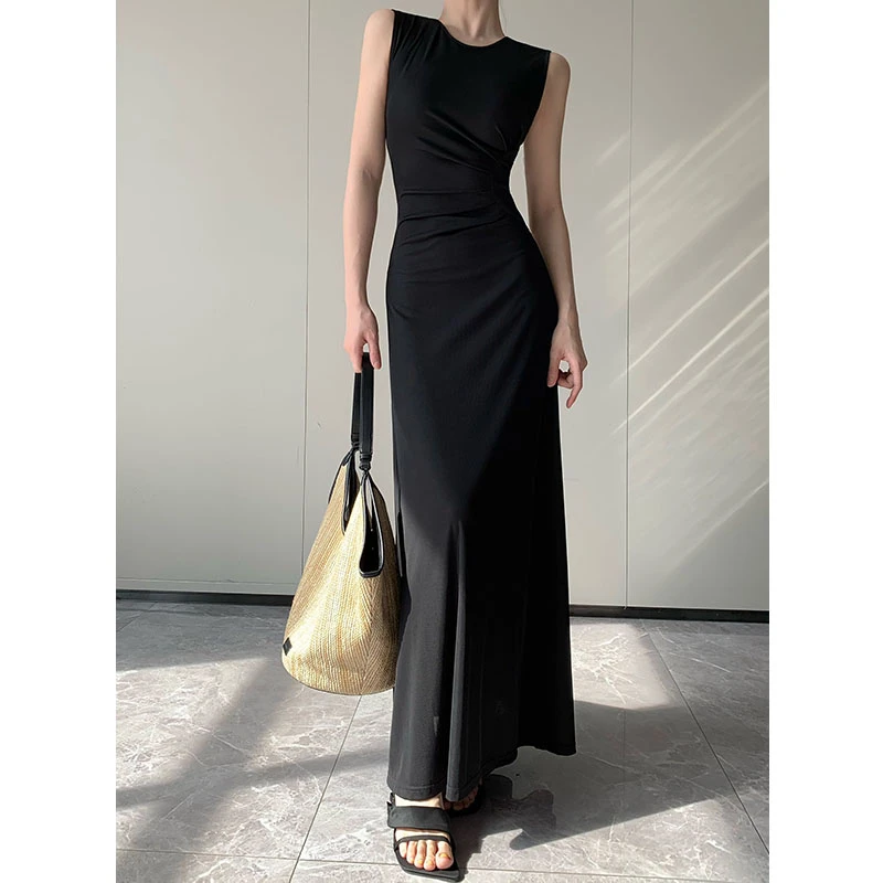 JIJINQI【现货】收腰连衣裙夏季新款无袖修身连衣裙 JC06LZPT163