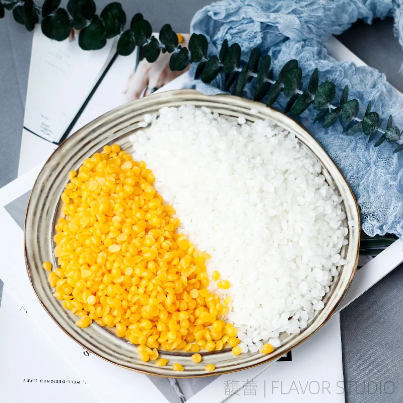 馥蕾 diy手工纯天然白蜂蜡黄色蜜蜡 香薰蜡烛制作模具蜡烛用原料