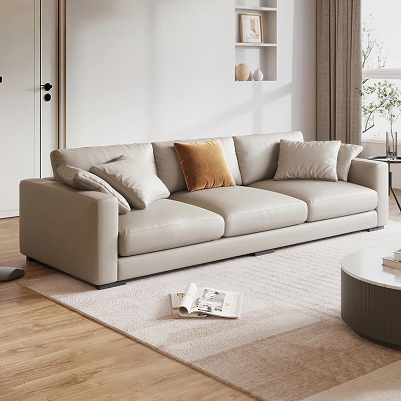 沙发小户型客厅布艺轻奢高端沙发现代简约直排三四人位科技布沙发