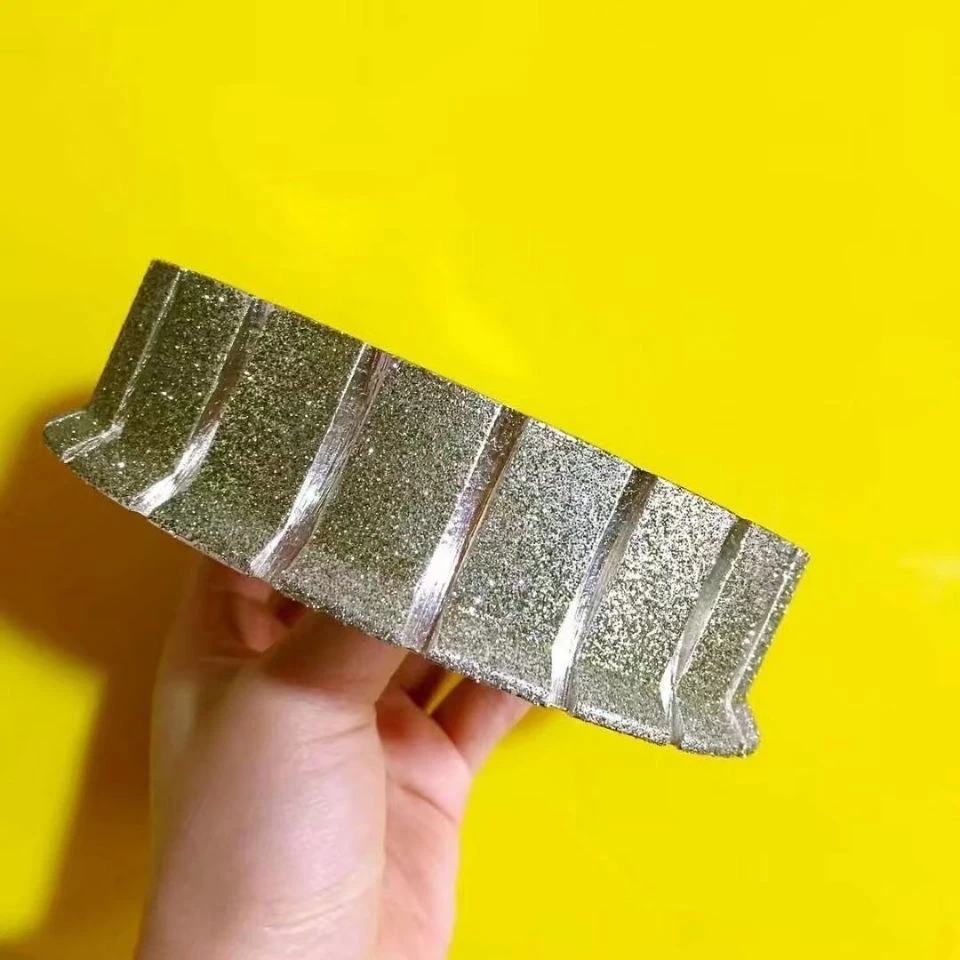 金刚石磨轮石材磨边机电镀轮140直径30孔4公分常用单边倒角