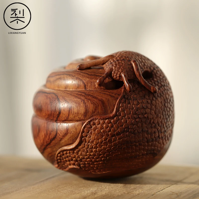 梨香院 海黄蜗牛手把件 正宗海南黄花梨木文玩把玩物件手玩把件男