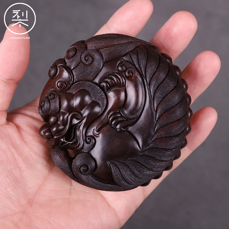 梨香院 貔貅手把件 海南黄花梨木质湘工手工雕刻文玩把玩物件男士