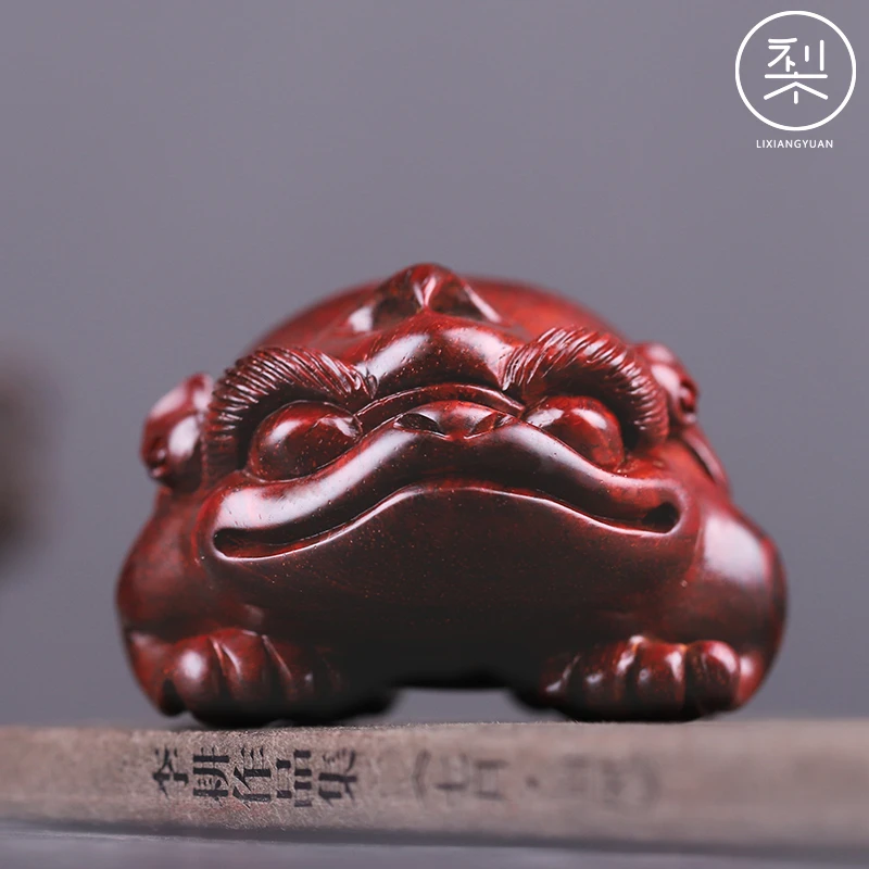 梨香院 谛听手把件 印度小叶紫檀木文玩把玩物件男士随身手玩把件