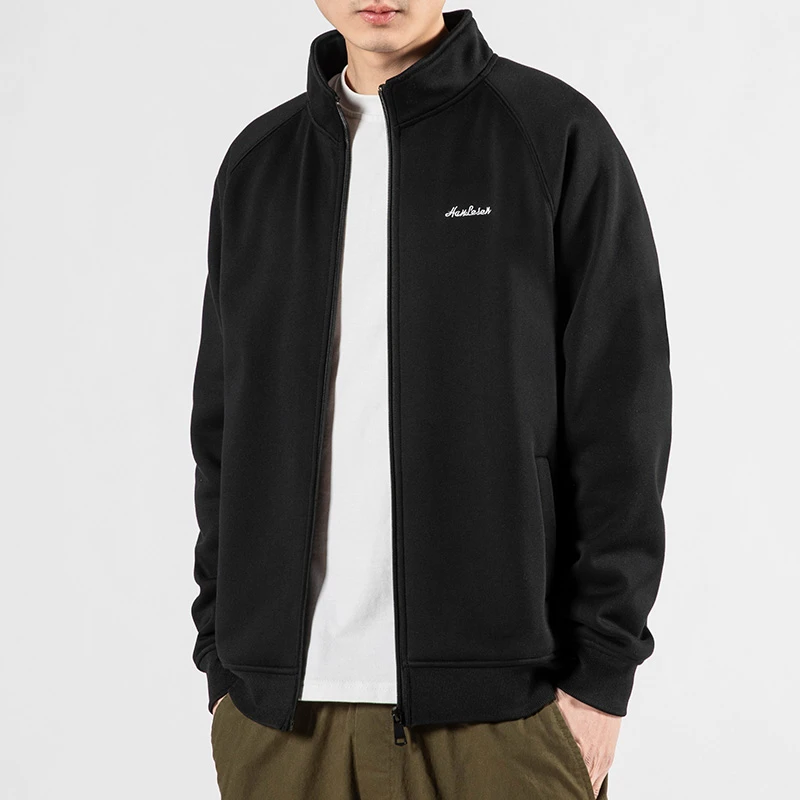 秋季男上衣卫衣男开衫秋冬季运动开衫防风加绒立领春季男外套8511