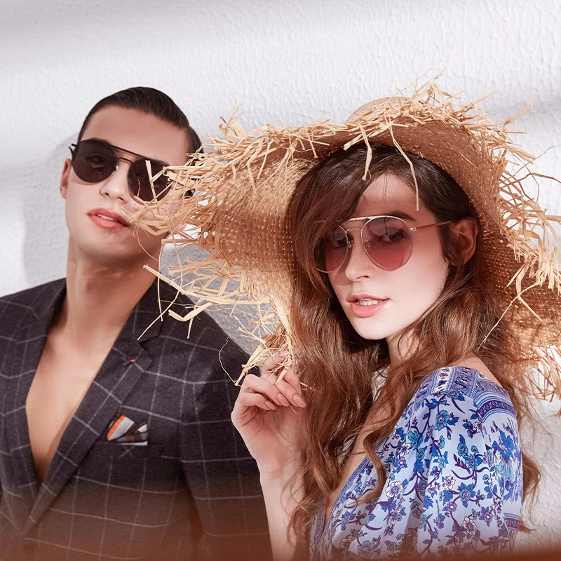 B4-111绿叶MARVISIA J2011时尚系列尼龙片金属太阳镜