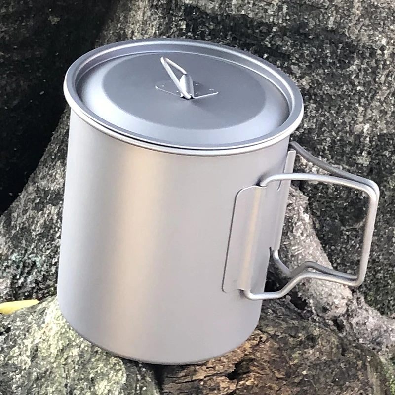 Ti doctor/钛博士纯钛750ml杯子户外可折叠便携户外家用野营野餐