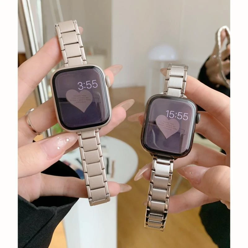细款三株金属手表带 适用于苹果手表S10applewatchS9代S8表带SE2