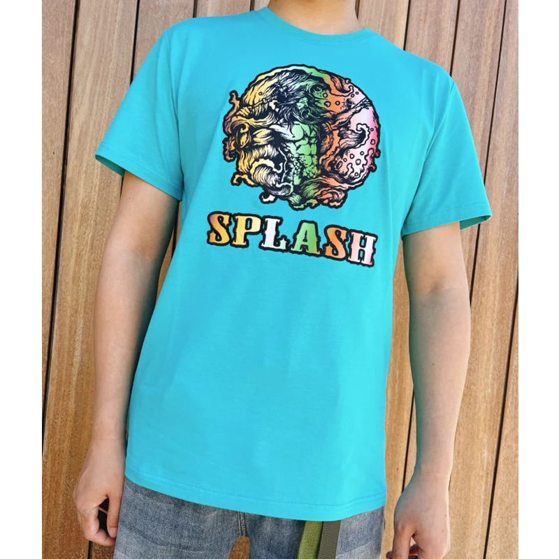 【懒熊日记】重工艺贴布绣渐变海神波塞冬冰瓷棉冰感T恤