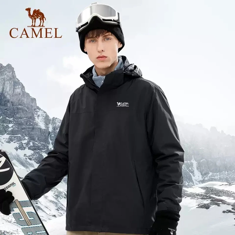 骆驼冲锋衣男女外套三合一户外休闲情侣运动A0W218165 A0W118166