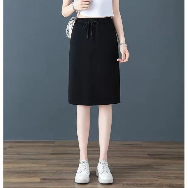 【简思】大码遮肉显瘦半身裙女2025年秋季新款弹力中长款包臀一步裙