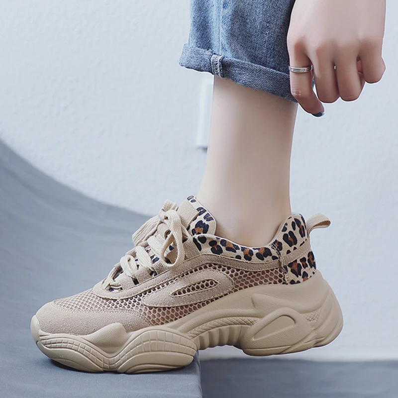 老爹鞋女春夏季2025新款透气网面小码运动鞋313233大码女鞋40一43