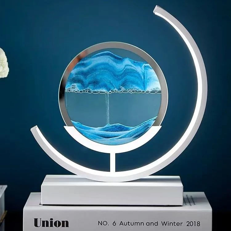 创意解压流沙画床头柜卧室主卧流沙台灯高档装饰礼品开业结婚礼物