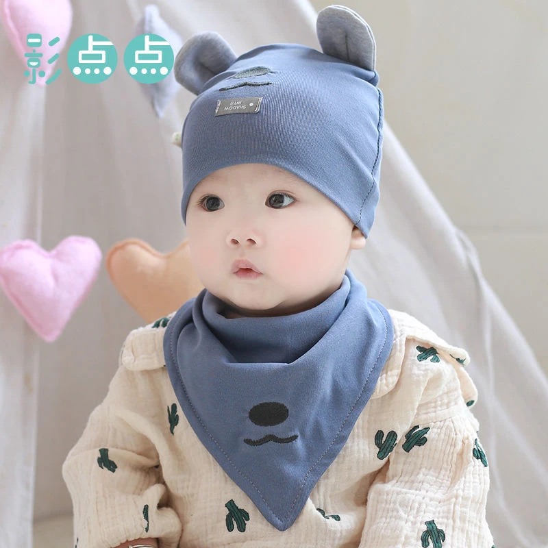 婴儿帽子春秋薄款纯棉男女新生儿卤门帽秋冬幼儿初生胎帽秋天