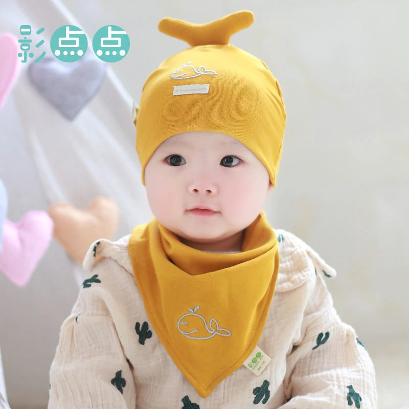 婴儿帽子春秋季薄款纯棉0一3男女新生幼儿卤门帽宝宝初生胎帽秋天