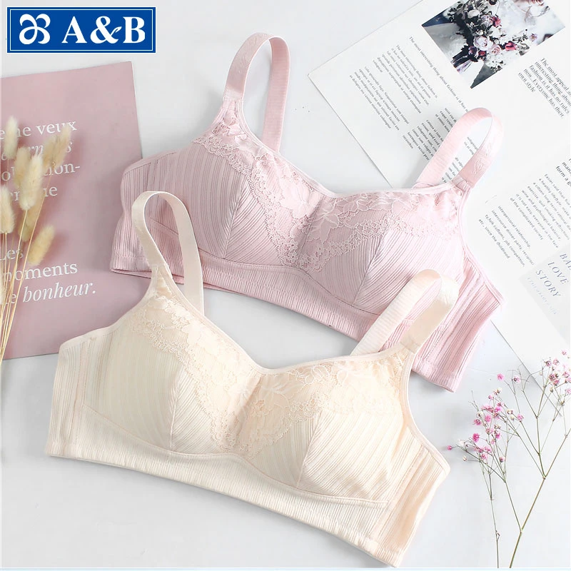 AB内衣背心薄款妈妈新疆棉文胸女中年老年人女士大码内衣