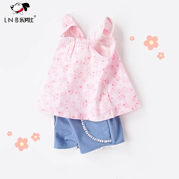 小桃花棉A类2024新款女童吊带套装女童装宝宝夏装婴儿小童薄款