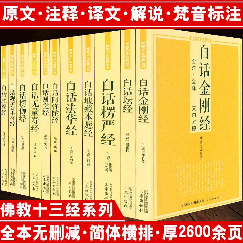 全11册佛教十三经 法华经楞伽楞严经无量寿经阿弥陀经圆觉J