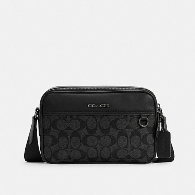 COACH/蔻驰 经典GRAHAM拼色男士肩包斜挎包【清仓】44568（23x15x7）