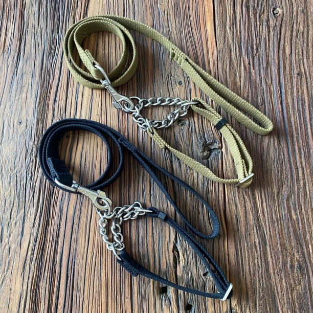 马犬德牧工作犬套装中大型犬尼龙脖圈牵引带遛狗套装