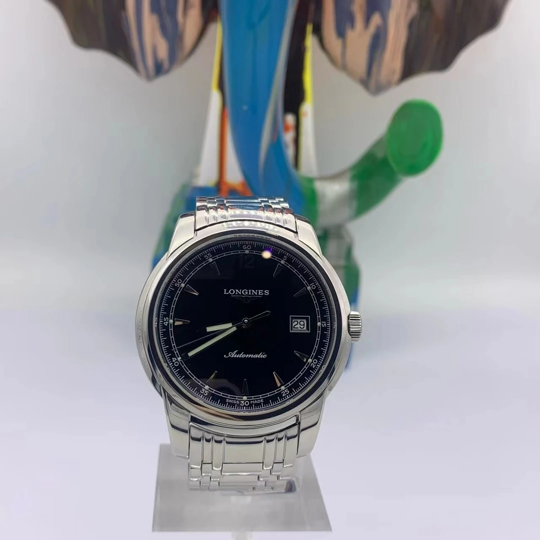 99新 Longines/浪琴 尖货名品/黑盘钢带索伊米亚/41mm